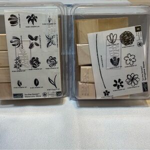 Stampin' Up! Watercolor Minis & Springtime Stems Rubber Stamp Sets